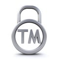 Trademark sign padlock Royalty Free Stock Photo