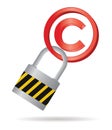 Trademark Sign with Padlock Royalty Free Stock Photo