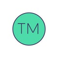 Trademark symbol RGB color icon