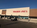 Trader Joe`s Exterior and Sign. Royalty Free Stock Photo