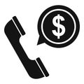 Trader money call icon, simple style