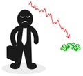 Trader who lost money Royalty Free Stock Photo