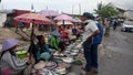 Traders show their fish to buyers at the Tanjung Kait Fish Auction Place, Tangerang Regency, Wednesday (12/30/2020).