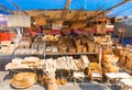 Traders wooden kitchenware in the town of Leskovac in Serbia