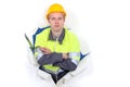 Tradesman with his arms crossed