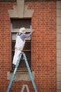 Tradesman on a ladder