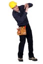 Tradesman with toolbelt