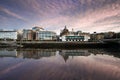 A view from tradeston over the river clyde in Glasgow, Scotland Royalty Free Stock Photo