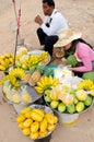 Tradeswoman of fruit at Angkor, Cambodia