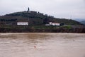 Tradicional Sandman vineyards and wine caves on Douro riverside Royalty Free Stock Photo