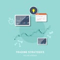 Stock trading strategies Royalty Free Stock Photo