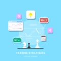 Stock trading strategies Royalty Free Stock Photo