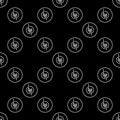 Trading Chart in Circle vector Trading and Investment seamless pattern in thin line style Royalty Free Stock Photo