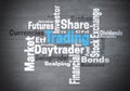Trading daytrader stock exchange word cloud concept Royalty Free Stock Photo