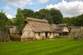 Trading houses. Norman village reconstruction, dated back to 1050. Educational centre for kids. England, UK Royalty Free Stock Photo