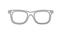 Black and White Glasses Frame, Glasses Frame Icon Royalty Free Stock Photo