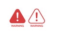 Warning Sign Set. Vector isolated flat warning icon set Royalty Free Stock Photo