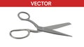 Vector Isolated Illustration of Steel Scissors