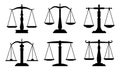 Trading or law scales icons