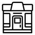 Trading post icon outline vector. Merchandising shopping store