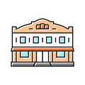 trading post store color icon vector illustration