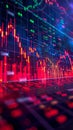 Trading precision Digital stock market graph and candlestick chart for analysis