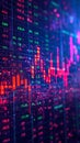 Trading precision Digital stock market graph and candlestick chart for analysis