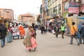 Trading street in El Alto, La Paz, Altiplano in Bolivia