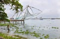 Tradional Chinese fishing nets in Cochin, Kerala, India Royalty Free Stock Photo