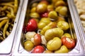 Tradiotional hungarian pickles at the market in city of Szeged, Hungary. Royalty Free Stock Photo