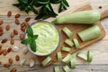 Tradiotional Italian zucchini pesto Royalty Free Stock Photo