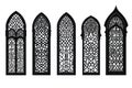 Traditial Islamic shaped windows showcasing intricate designs and craftsmanship Royalty Free Stock Photo