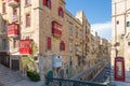 Traditinal balconies and the streetview of Valletta, Malta Royalty Free Stock Photo