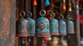 tradition asian bell in Buddha temple complex Royalty Free Stock Photo