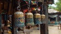 tradition asian bell in Buddha temple complex Royalty Free Stock Photo