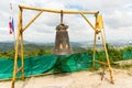 Tradition asian bell in Buddhism temple in Phuket island,Thailand. Famous Big bell wish near Gold Buddha Royalty Free Stock Photo