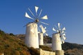 Tradition Greek windmills Royalty Free Stock Photo