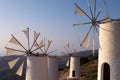 Tradition Greek windmills Royalty Free Stock Photo