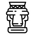 Tradition idol icon, outline style Royalty Free Stock Photo