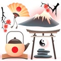 Tradition japanese symbols Royalty Free Stock Photo