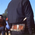 tradition, leather belt with facon, silver back knife, Argentine gaucho