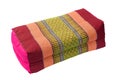 Tradition native Thai style pillow, isolated on white background Royalty Free Stock Photo