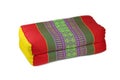 Tradition native Thai style rectangle pillow isolated on white background Royalty Free Stock Photo