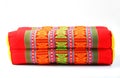 Tradition native Thai style rectangle pillow isolated Royalty Free Stock Photo