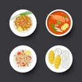 Tradition Thai food set, vector