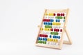 Traditional abacus with colorful wooden beads Royalty Free Stock Photo