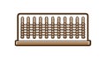 Traditional Abacus Counting Tool: Ancient Calculation Educational Device, vector design Generative AI Royalty Free Stock Photo