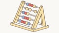 Traditional Abacus, Counting Tool, Math Education, Mental Arithmetic, vector design Generative AI Royalty Free Stock Photo