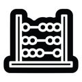 traditional abacus icon symbol Royalty Free Stock Photo