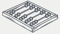 Traditional Abacus Vector: Ancient Counting Tool for Math Education, vector design Generative AI Royalty Free Stock Photo